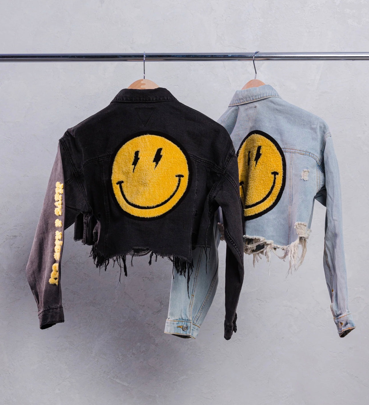 Smiley Crop Denim Jacket